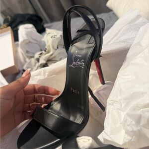 Christian Louboutin Black Strappy Heels